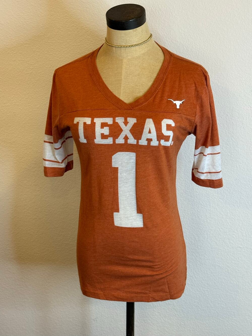 Colosseum UT University of Texas #1 Jersey Tee T-Shirt Gameday Women M